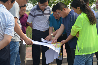 樂陵市委副書記、市長王大山一行到清洋湖水產(chǎn)養(yǎng)殖基地視察工作